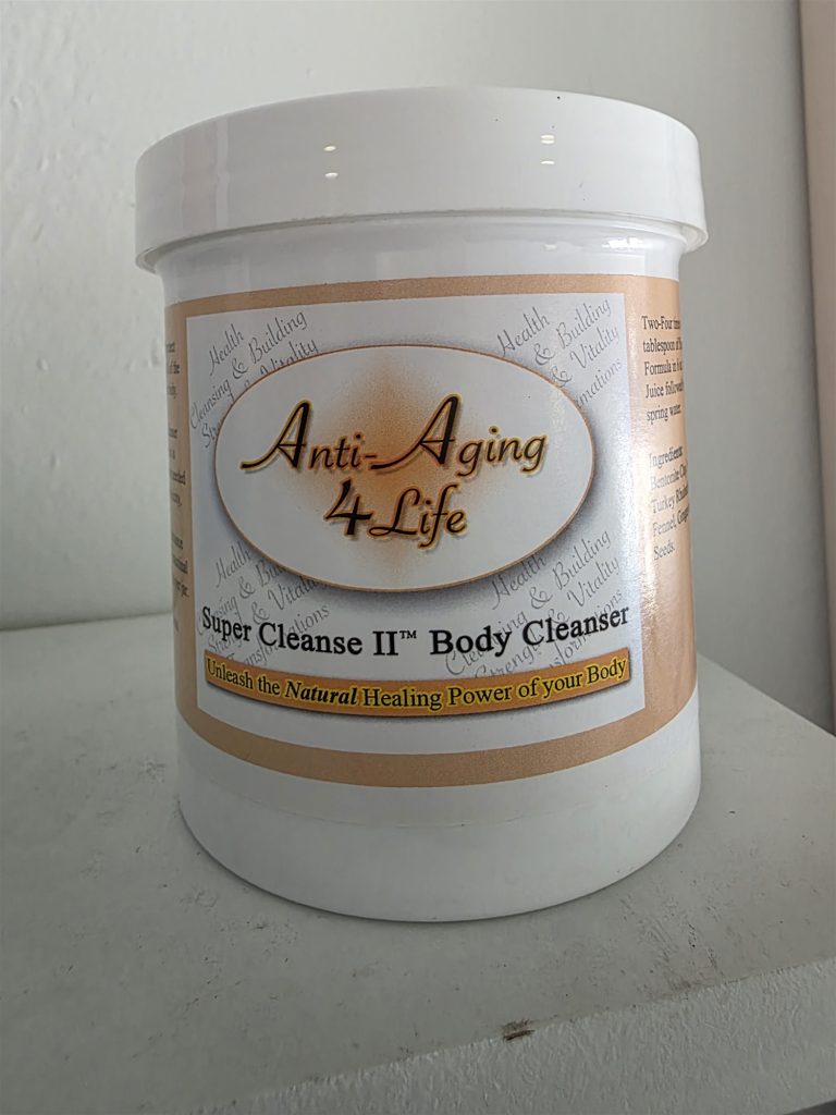 Anti-Aging 4 Life Super Cleanse II Body Cleanser jar